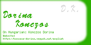 dorina konczos business card